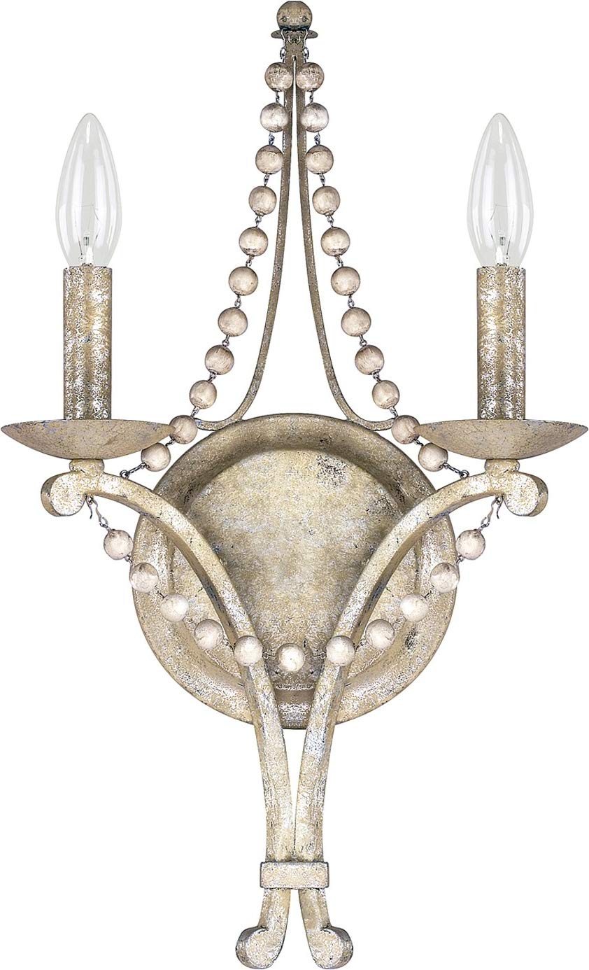 Capital Lighting 4442SQ-000 Adele 2 Light Sconce Silver Quartz