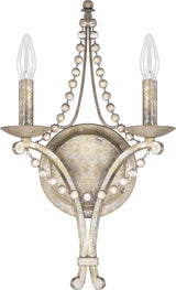 Capital Lighting 4442SQ-000 Adele 2 Light Sconce Silver Quartz