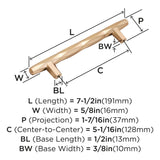 Amerock Cabinet Pull Champagne Bronze 5-1/16 inch (128 mm) Center to Center St. Vincent 1 Pack Drawer Pull Drawer Handle Cabinet Hardware