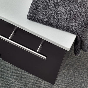 Fresca FVN6148WH-UNS Fresca Lucera 48" White Wall Hung Undermount Sink Modern Bathroom Vanity w/ Medicine Cabinet