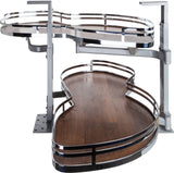 Hardware Resources BCSO221PCWD-RH 21" Polished Chrome and Walnut Blind Corner Swingout for Openings on the Right of the Blind