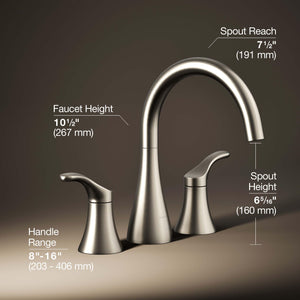 Kohler T26426-4-CP SIMPLICE Deck-mount bath faucet trim, Polished Chrome