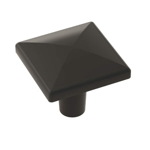 Amerock Cabinet Knob Matte Black 1-1/8 inch (29 mm) Length Extensity 1 Pack Drawer Knob Cabinet Hardware