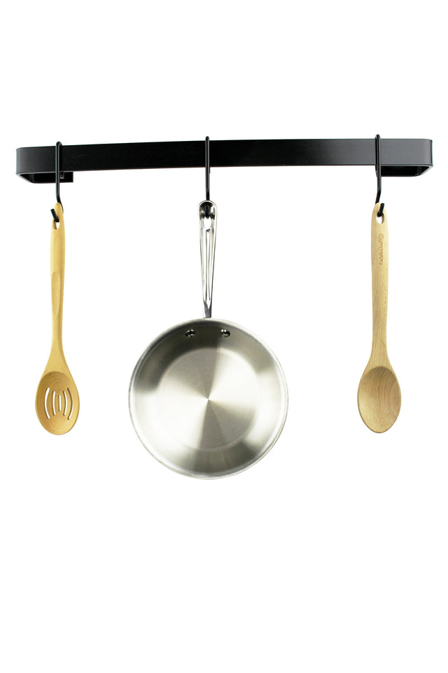 Enclume WR3 BK 36" Classic Wall Rack Utensil Bar w/ 6 Hooks BK