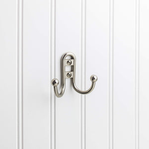 Elements YD25-256SN 2-9/16" Satin Nickel Classic Double Prong Ball End Wall Mounted Hook