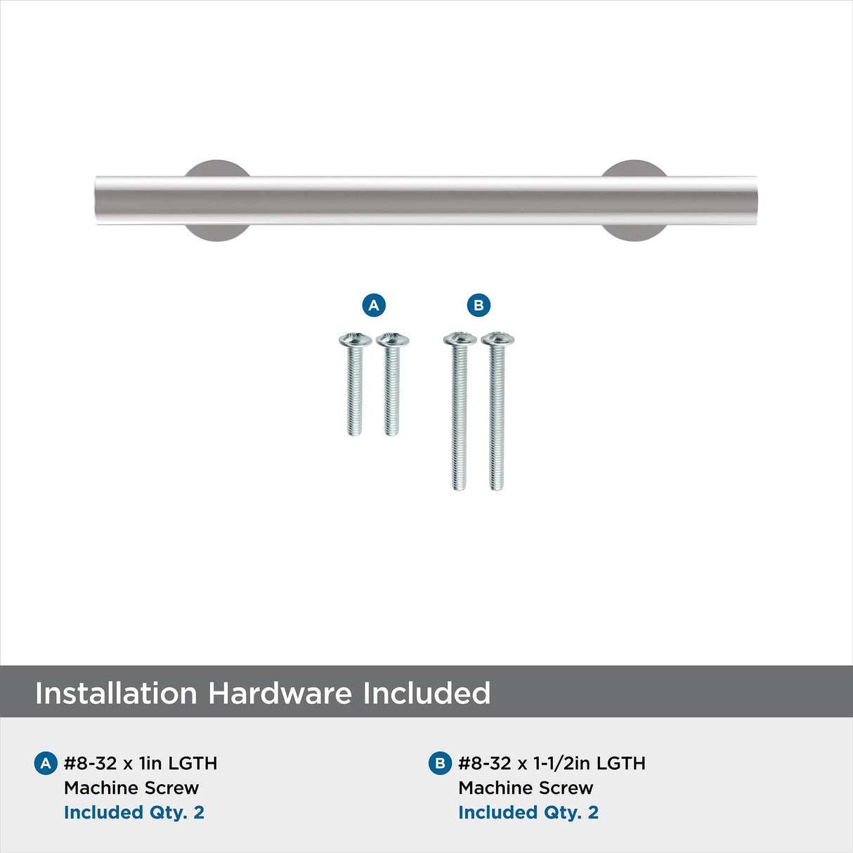 Amerock Cabinet Pull Polished Chrome 3-3/4 inch (96 mm) Center-to-Center Radius 1 Pack Drawer Pull Cabinet Handle Cabinet Hardware