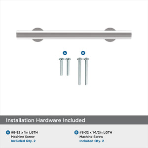 Amerock Cabinet Pull Polished Chrome 3-3/4 inch (96 mm) Center-to-Center Radius 1 Pack Drawer Pull Cabinet Handle Cabinet Hardware