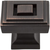 Jeffrey Alexander 585L-BNBDL 1-1/4" Overall Length Brushed Pewter Square Delmar Cabinet Knob