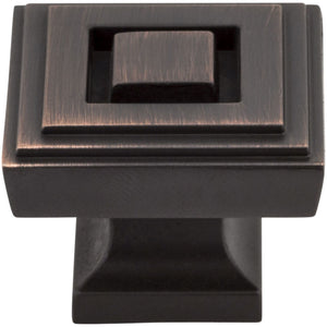 Jeffrey Alexander 585L-SN 1-1/4" Overall Length Satin Nickel Square Delmar Cabinet Knob