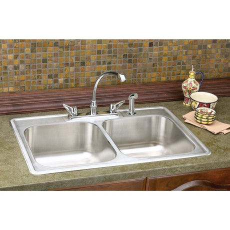Elkay DXR33223 Dayton Equal Double Bowl Drop-in Stainless Steel Sink
