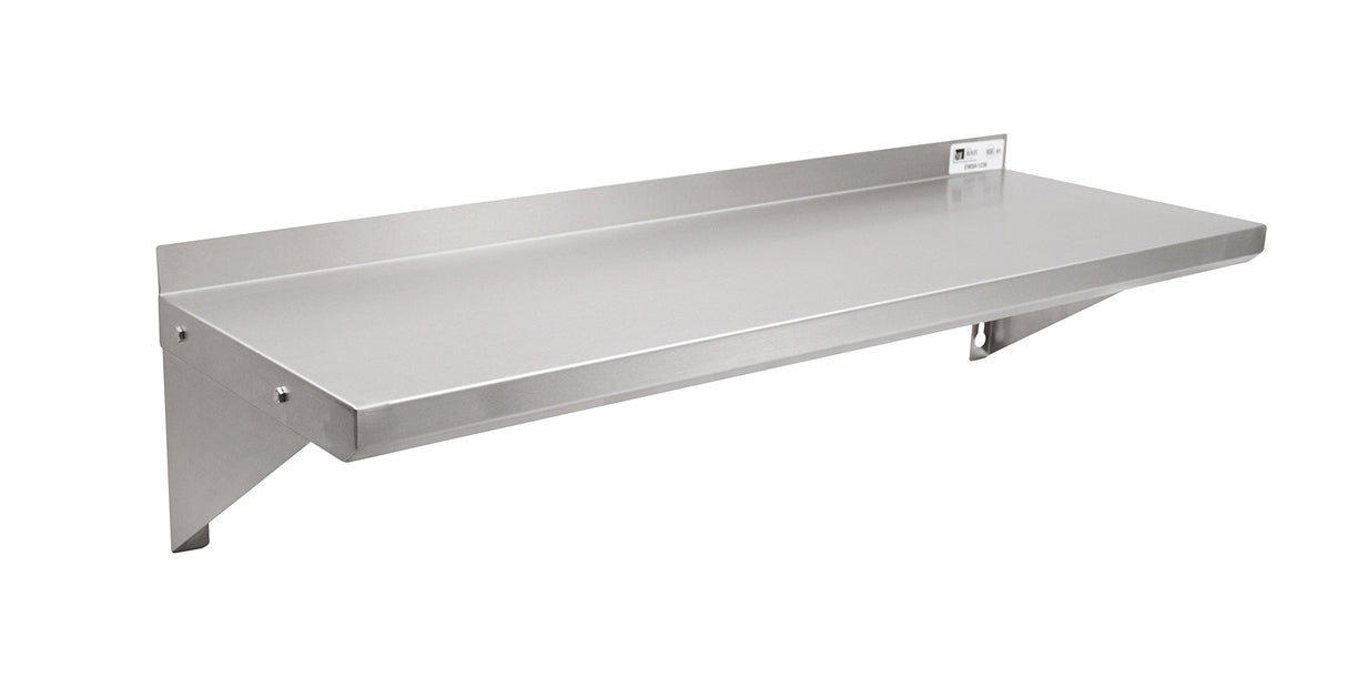 John Boos EWS8-1224 Stainless Steel Standard Wall Shelf, 24" Length x 12" Width