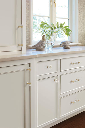 Amerock Cabinet Pull Clear/Golden Champagne 6-5/16 inch (160 mm) Center to Center Glacio 1 Pack Drawer Pull Drawer Handle Cabinet Hardware