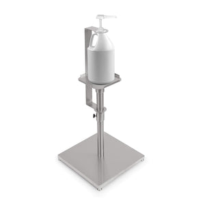 John Boos SDS-SB-2 Commercial Adjustable Stainless Steel Hand Sanitizer Jug Dispenser Holder/Stand, Maximum Height 40