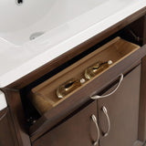 Fresca FVN21-3012AC Fresca Cambridge 42" Antique Coffee Traditional Bathroom Vanity w/ Mirror