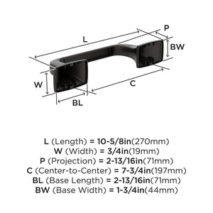 Amerock BH36011ORB Oil Rubbed Bronze Pivoting Double Post Toilet Paper Holder 10-5/8 in. (270 mm) Toilet Tissue Holder Highland Ridge Bath Tissue Holder Bathroom Hardware Bath Accessories