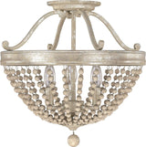 Capital Lighting 4444SQ Adele 3 Light Semi-Flush Silver Quartz