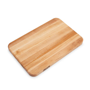 John Boos MPL1812125G Medium Maple Wood Reversible Butcher Block Cutting Board, 18 x 12 1.25 Inches Thick, Edge Grain, and Integrated Hand Grip, Brown 18X12X1.25 MPL-EDGE GR-REV-