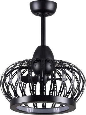 Matthews Fan DM-BK Dana ceiling fan pendant in Matte Black finish.