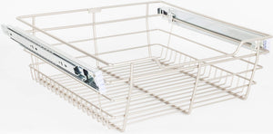 Hardware Resources POB1-14176SN Satin Nickel Closet Pullout Basket with Slides 14
