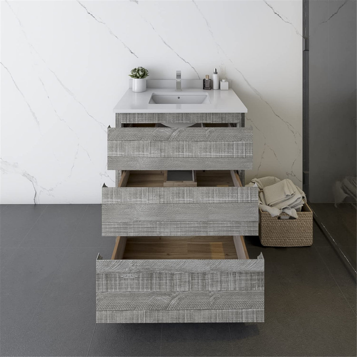Fresca FCB3130ASH-FC Fresca Formosa 29" Floor Standing Modern Bathroom Cabinet in Ash