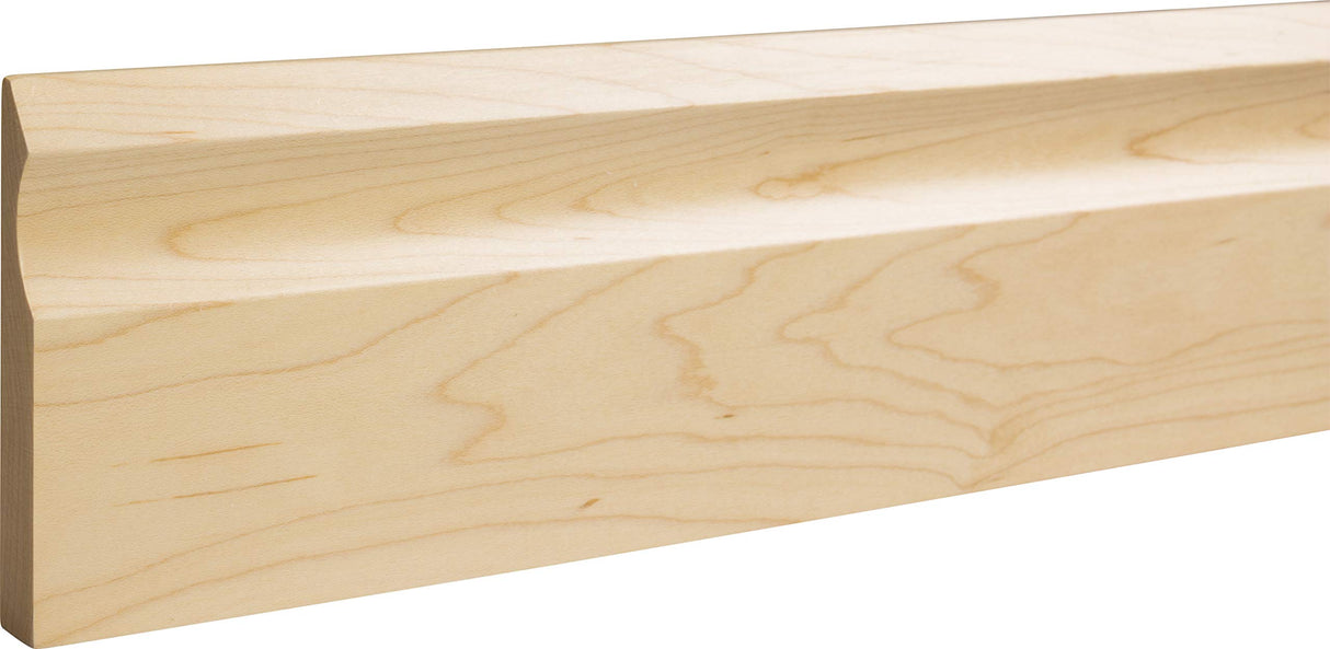 Hardware Resources BASE1-4-POP 5/8" D x 4" H Poplar Cove Cutout Base Moulding
