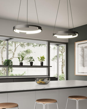 Kuzco PD52719-WT ANELLO MINOR 19" PENDANT WALNUT 46W 120VAC WITH LED DRIVER 3000K 90CRI