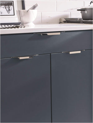 Amerock Cabinet Edge Pull Polished Chrome 4-9/16 inch (116 mm) Center to Center Extent 1 Pack Drawer Pull Drawer Handle Cabinet Hardware