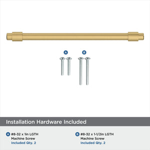 Amerock Cabinet Pull Champagne Bronze 6-5/16 inch (160 mm) Center-to-Center Destine 1 Pack Drawer Pull Cabinet Handle Cabinet Hardware