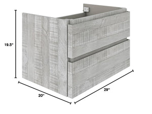 Fresca FCB3130ASH Fresca Formosa 29" Wall Hung Modern Bathroom Cabinet in Ash