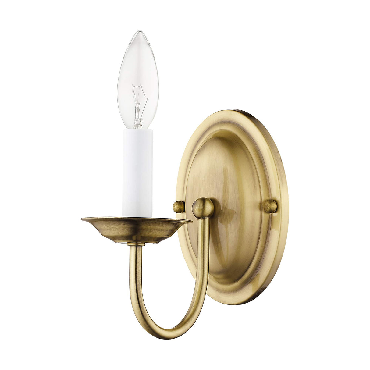Livex Lighting 4151-01 Wall Sconce with No Shades, Antique Brass, 4.25"W x 7"H