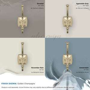 Amerock H37002BBZ Kinsale Double Prong Decorative Wall Hook Golden Champagne Hook for Coats, Hats, Backpacks, Bags Hooks for Bathroom, Bedroom, Closet, Entryway, Laundry Room, Office