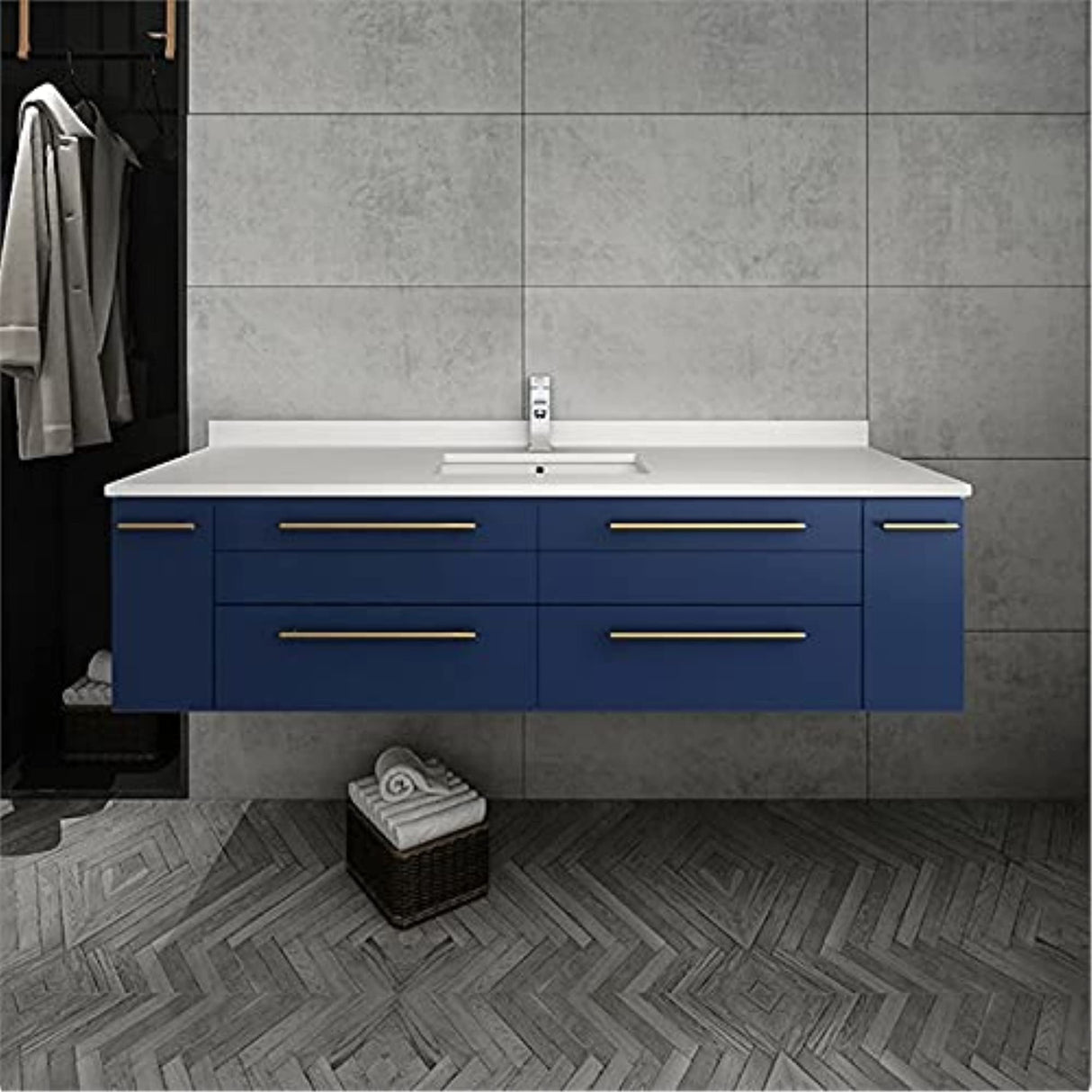 Fresca FCB6160RBL-UNS-CWH-U Modern Bathroom Vanity