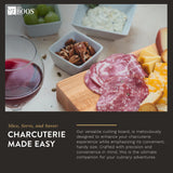 John Boos Chop-N-Slice Maple Wood Cutting Board for Kitchen Prep, 1" Thick, Small, Edge Grain, Rectangle Charcuterie Boos Block, 16" x 10", Reversible