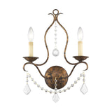 Livex Lighting 6422-48 Chesterfield 2 Light Wall Sconce, Antique Gold Leaf