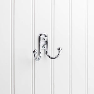 Elements YD25-256PC 2-9/16" Polished Chrome Classic Double Prong Ball End Wall Mounted Hook