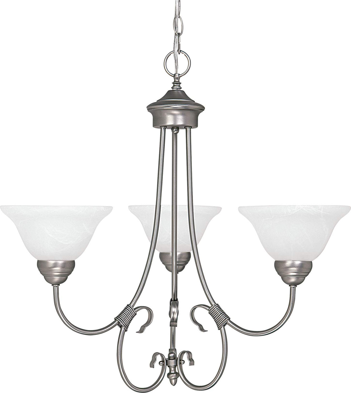 Capital Lighting 3223MN-220 Hometown 3 Light Chandelier Matte Nickel