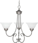 Capital Lighting 3223MN-220 Hometown 3 Light Chandelier Matte Nickel