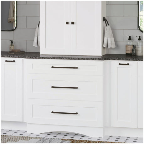 Jeffrey Alexander 602DMAC 1-1/2" Overall Length Distressed Oil Rubbed Bronze Square Tahoe Cabinet Knob