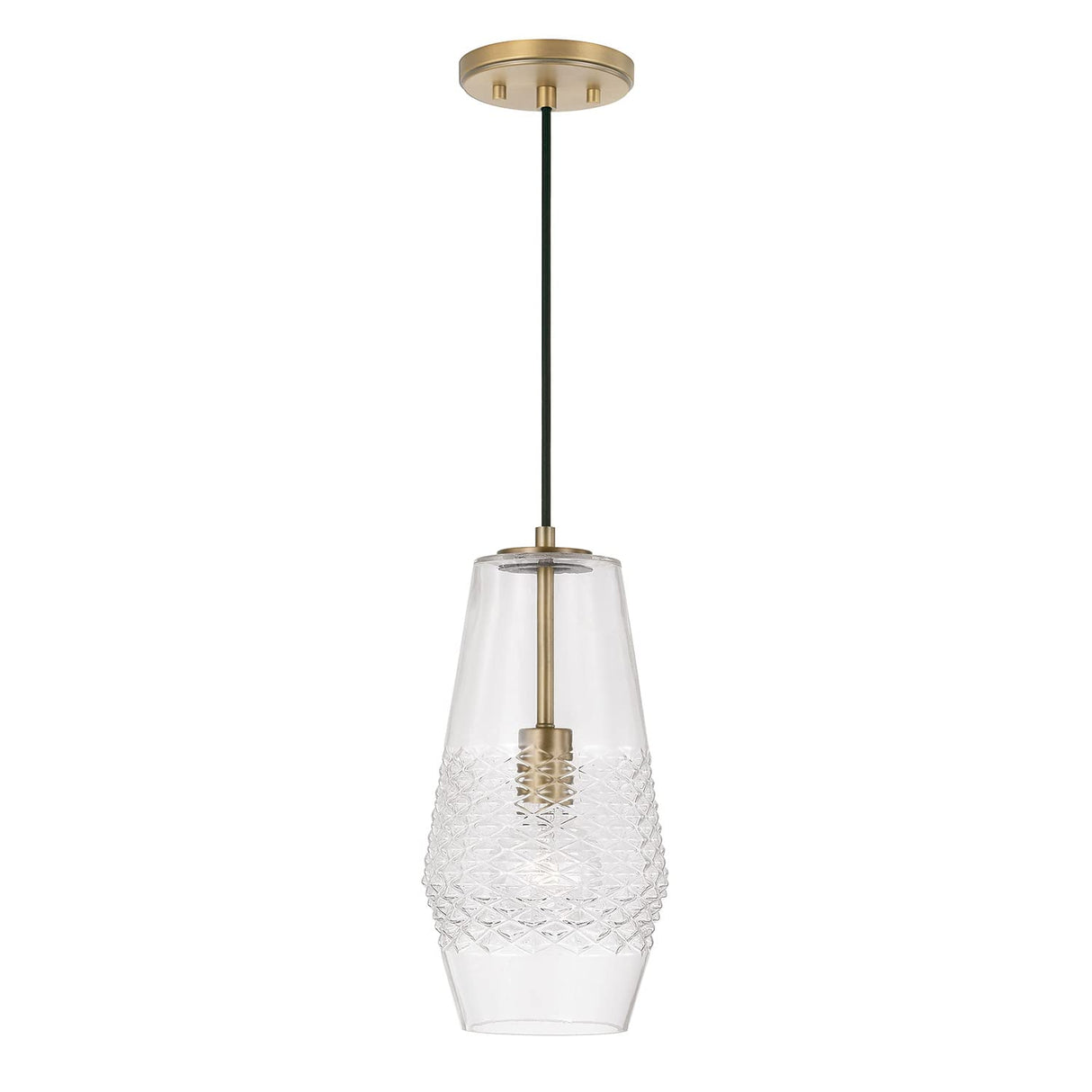 Capital Lighting 345011AD Dena 1 Light Pendant Aged Brass