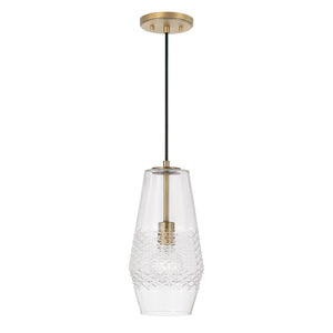 Capital Lighting 345011AD Dena 1 Light Pendant Aged Brass