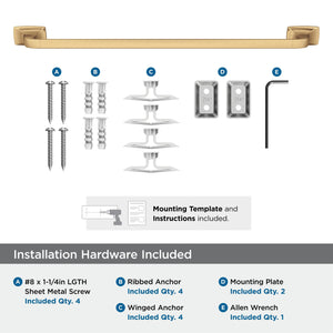 Amerock BH36014CZ Champagne Bronze Towel Bar 24 in (610 mm) Towel Rack Highland Ridge Bathroom Towel Holder Bathroom Hardware Bath Accessories
