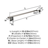 Amerock BH36074G10 Brushed Nickel Towel Bar 24 in (610 mm) Towel Rack Appoint Bathroom Towel Holder Bathroom Hardware Bath Accessories