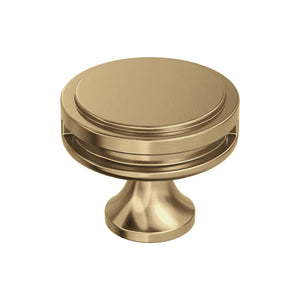 Amerock Cabinet Knob |Champagne Bronze 1-3/8 in (35 mm) Diameter Drawer Knob Oberon Kitchen and Bath Hardware Furniture Hardware