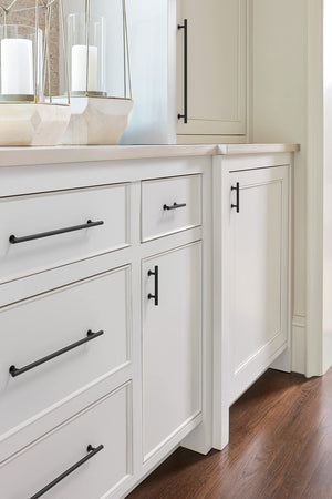 Amerock BP37391FB Matte Black Cabinet Pull 12-5/8 in (320 mm) Center-to-Center Cabinet Handle Radius Drawer Pull Kitchen Cabinet Handle Furniture Hardware
