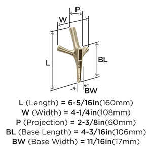 Amerock HBX37016BBZ Kodiak Triple Prong Decorative Wall Hook Golden Champagne Hook for Coats, Hats, Backpacks, Bags Hooks for Bathroom, Bedroom, Closet, Entryway, Laundry Room, Office
