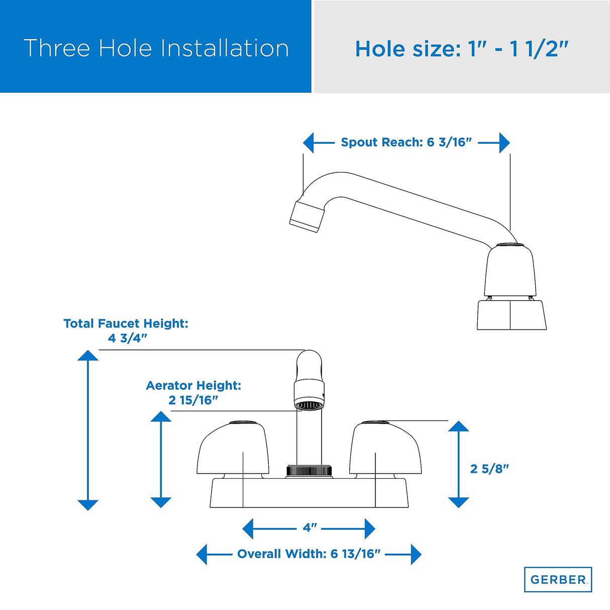 Gerber G0049244 Rough Brass Classics Laundry Faucet With 6" Spout Hose CONNE...
