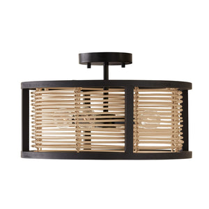 Capital Lighting 244041FK Rico 4 Light Semi-Flush Flat Black