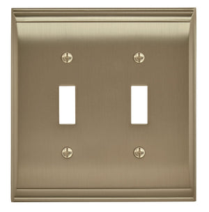 Amerock Wall Plate Golden Champagne 2 Toggle Switch Plate Cover Candler 1 Pack Light Switch Cover
