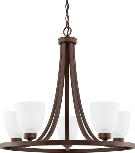 Capital Lighting 414351BZ-333 Jameson 5 Light Chandelier Bronze