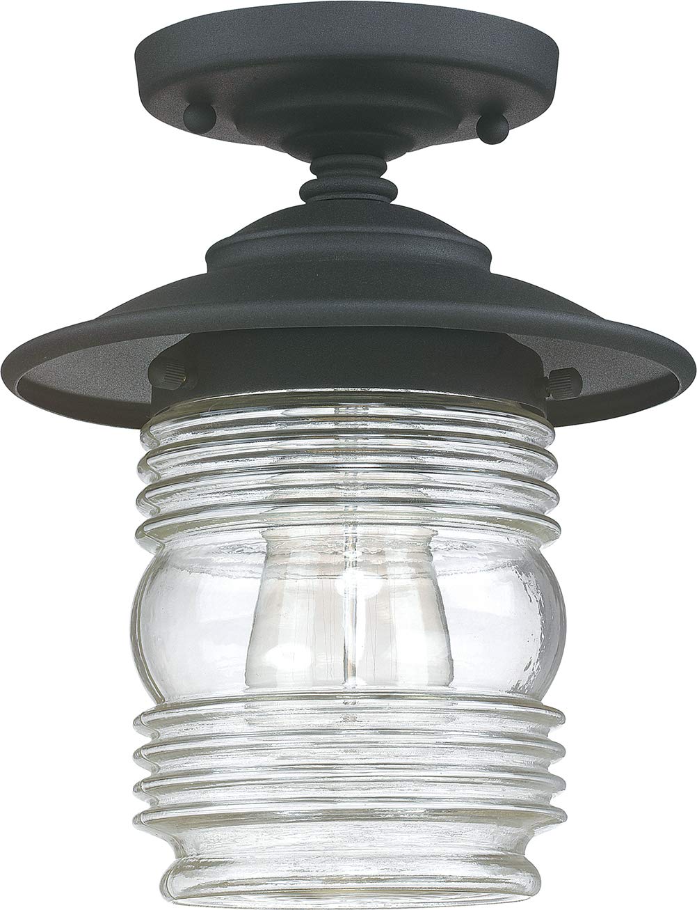 Capital Lighting 9677BK Creekside 1 Light Outdoor Flush Mount Black